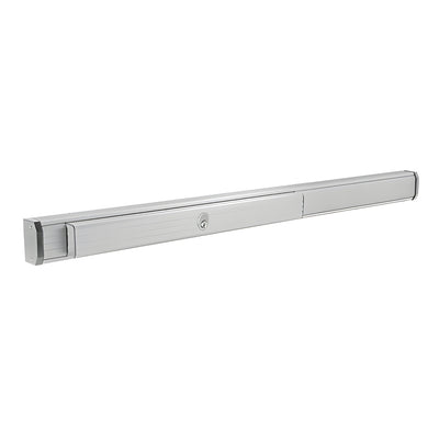 CRL Satin Aluminum 48" Jackson® 1285 Push Pad Concealed Vertical Rod Left Hand Reverse Bevel Panic Exit Device with Cylinder Dogging