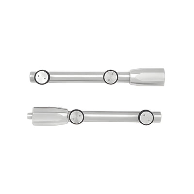 CRL Brushed Stainless Laguna Series Standard Top and Bottom Pivot Rod Set