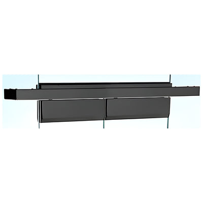 CRL Black Powder Coated Double Floating Header for Overhead Concealed Door Closers - for 72" Wide Opening