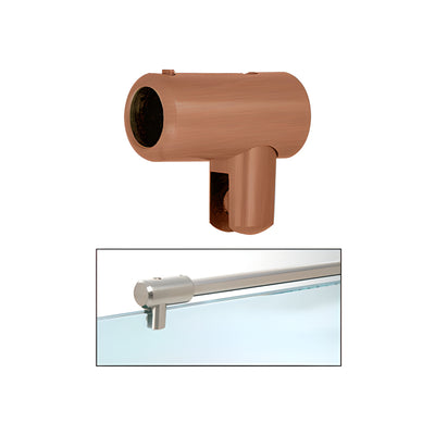 CRL Antique Brushed Copper Bar U-Bracket for 3/8" and 1/2" Glass