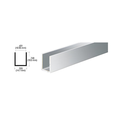 CRL Brite Anodized 3/8" Aluminum U-Channel