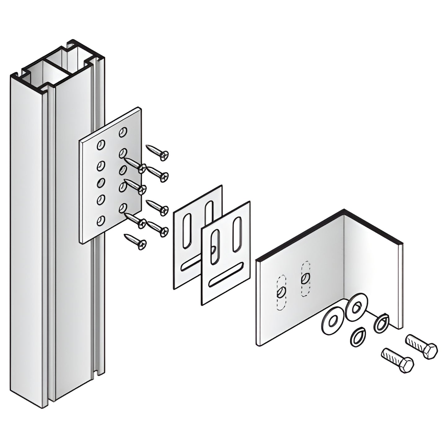 CRL-U.S. Aluminum Mid-Span Wall Jamb Anchor IW3250 Series - 6 Pack