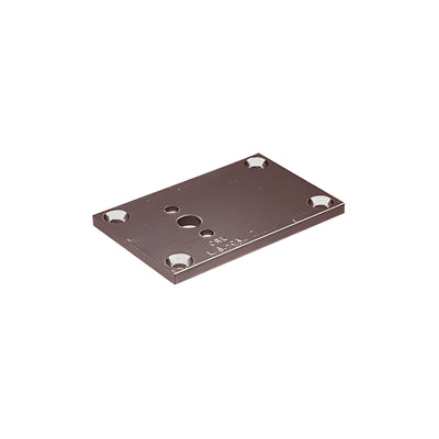 CRL Duranodic Bronze 2" x 3" Blank Base for Tall Partition Posts