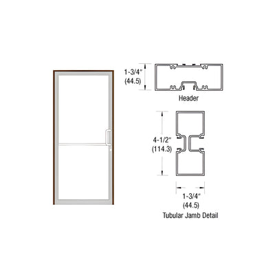 CRL-U.S. Aluminum Bronze Black Anodized 39-1/2" x 85-3/4" Series 450 Tubular Offset Pivot Up and Over Frame Complete (1F)
