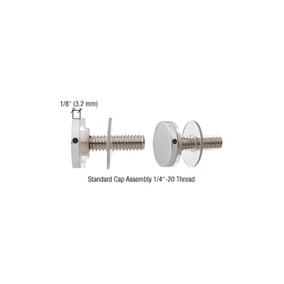 CRL Satin Chrome 3/4" Diameter Standoff Cap Assembly