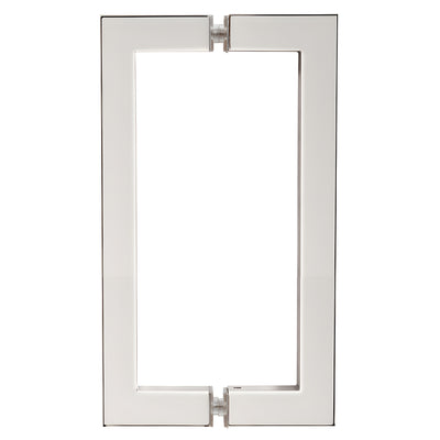 CRL Polished Nickel 8" x 8" SQ Series Square Tubing Back-to-Back Pull Handles