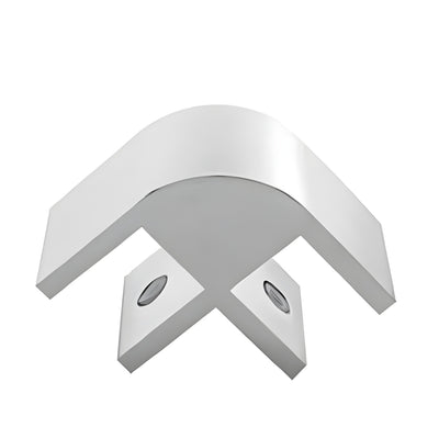 CRL Chrome 2-Way 90 Degree Standard Connector for 3/8" Glass
