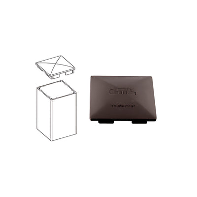 CRL Matte Bronze Standard 4" x 4" Post Cap