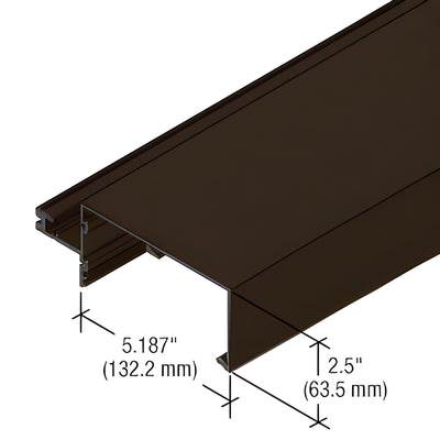 CRL-U.S. Aluminum 5.25" Open-Back Mullion StormWall XL Dark Bronze