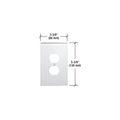 CRL Clear Single Duplex Plug Acrylic Mirror Plate