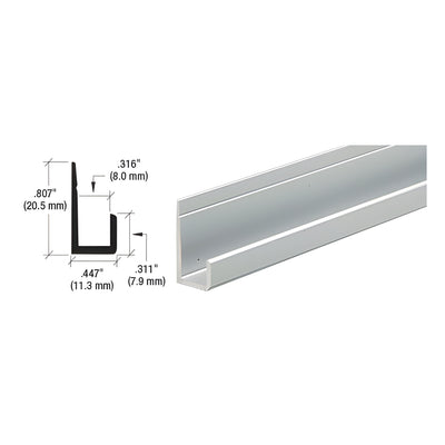 CRL Satin Anodized Canadian Style 1/4" Standard Bottom "J" Channel