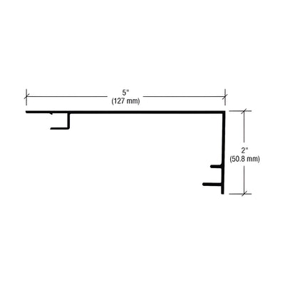 CRL-U.S. Aluminum Bronze Black Anodized 5" Head/Sill Trim - 24'-2"
