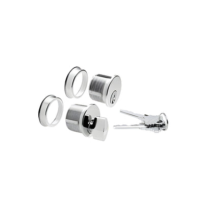 CRL Polished Stainless Keyed Cylinder/Thumbturn Combo