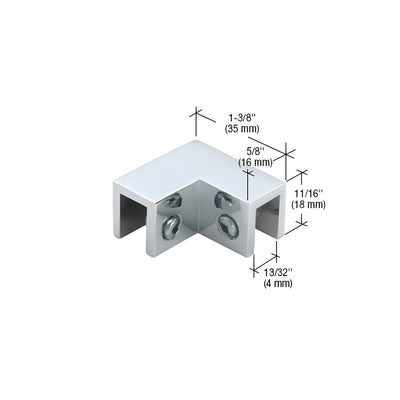 CRL Chrome 2-Way 90 Degree Clamp