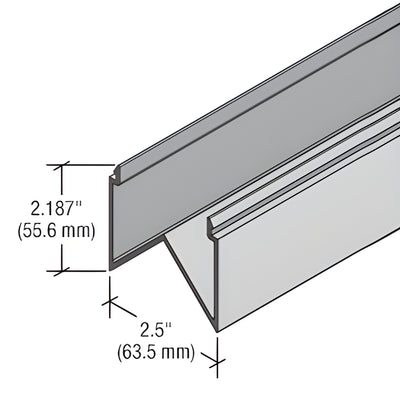 CRL-U.S. Aluminum 90° Mullion Cover StormWall XL, Clear Anodized