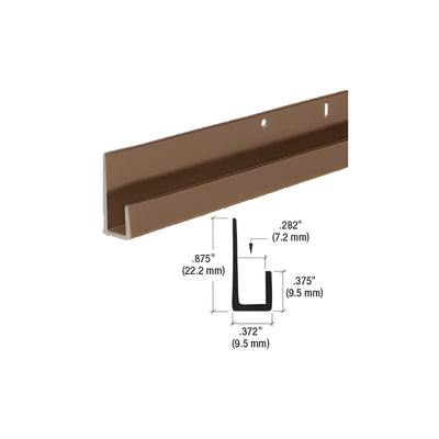 CRL Bronze Electro-Static Paint 1/4" Standard Aluminum J-Channel