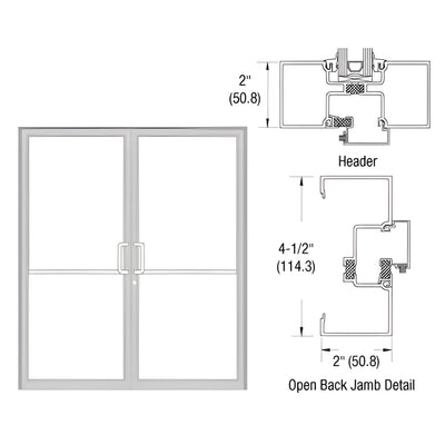 CRL-U.S. Aluminum Class 1 Clear Anodized Thermal Double-Door Frame