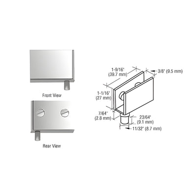 CRL Polished Chrome Glass Door Pivot Hinges