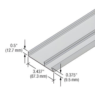 CRL-U.S. Aluminum 90° Face Cap StormWall XL Mullions Clear Anodized