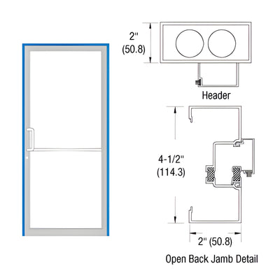 CRL-U.S. Aluminum IT451 Kynar® Offset Pivot Up-Over Window Frame (1F)