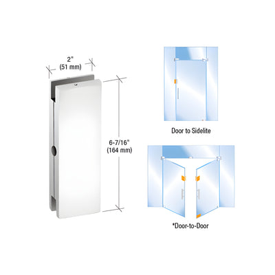 CRL Satin Anodized AMR Series Sidelite or Glass Door Mounted Keeper