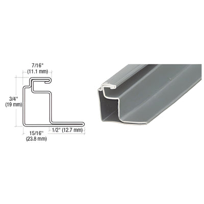 CRL Gray 1/2" Roll Formed Aluminum Standoff Screen Frame - 144"