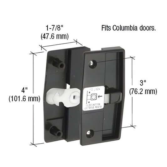 CRL Sliding Screen Door Latch Pull 3in Holes for 1/2in Columbia Doors