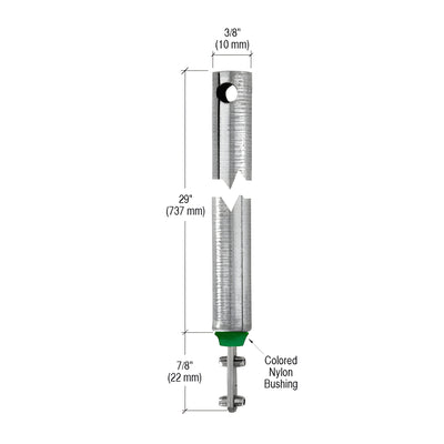 CRL 29" Tubular Spiral Tilt Window Balance Green Bushing
