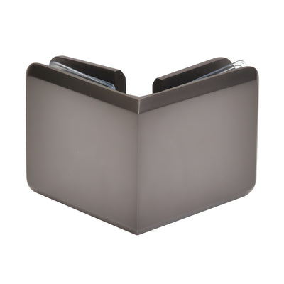 CRL Matte Gun Metal Beveled Style 90º Glass-to-Glass Clamp