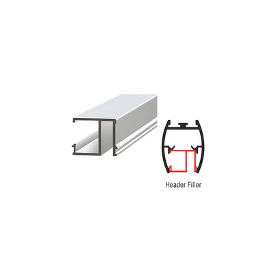 CRL Brite Anodized 72" Header Filler for CK/DK Cottage Series Sliders