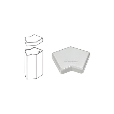 CRL Metallic Silver 100 Series 135 Degree Post Cap