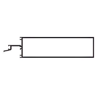CRL-U.S. Aluminum 8in Horizontal Mullion for 1in Glass Clear Anodized