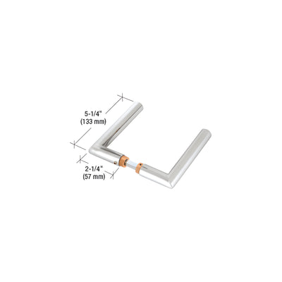 CRL Polished Stainless PTH Series Modern Style Lever Handle