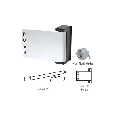 CRL Chrome Universal Push-Pull Paddle Handle - Push to Left