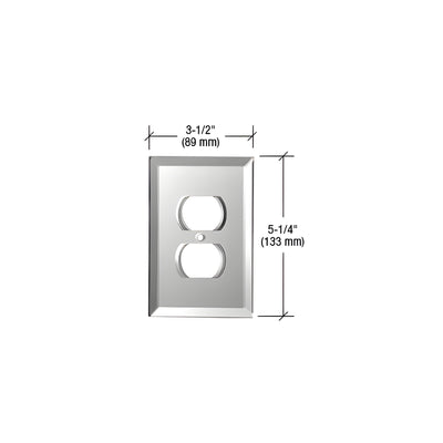 CRL Gray Duplex Plug Glass Mirror Plate