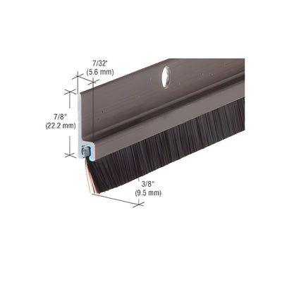 CRL 96" Extruded Dark Bronze Anodized and Nylon Brush Door 11/32" Bristle Weatherstrip
