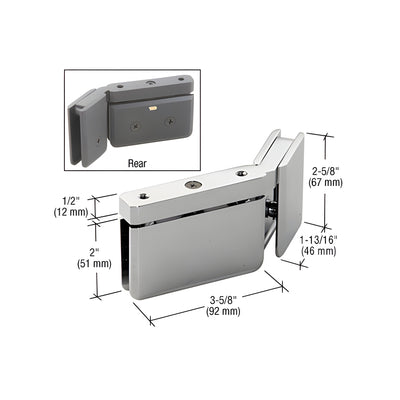 CRL Brushed Nickel RH 135 Degree Prima Hinge with U-Clamp