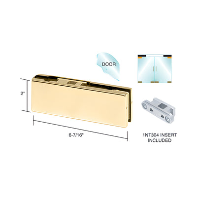 CRL Brass European Top Door Patch Fitting With 1NT304 Insert