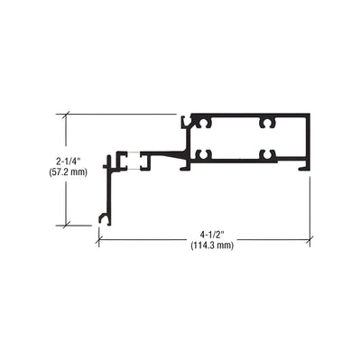 CRL-U.S. Aluminum Horizontal Mullion 2-1/2" x 4-1/2", Thermally Improved, Custom Paint- 24'-2"