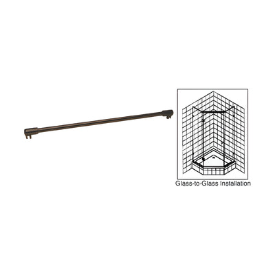 CRL Oil Rubbed Bronze 39" Sleeve-Over Glass-To-Glass Support Bar for 3/8" to 1/2" Thick Glass
