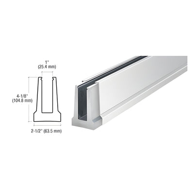 CRL B5T Series Polished Stainless Custom Tapered Base Shoe Undrilled for 1/2" Glass
