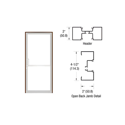 CRL-U.S. Aluminum Dark Bronze/Black Anodized Class 1 Series IT451 Open Back Butt Hinge Up and Over Frame Complete (1F)