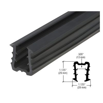 CRL Roll Form Cap Rail Black Rubber Insert for 1/2" and 5/8" Monolithic Glass and 9/16" Laminated Glass