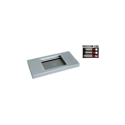 CRL Brushed Stainless Custom Size Deep Non-Ricochet Level 3 Protection Stainless Steel Shelf with Deal Tray