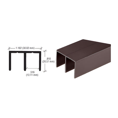 CRL Duranodic Bronze Aluminum Extra Depth Upper Channel