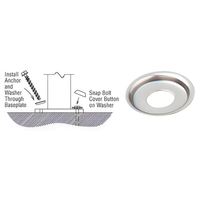 CRL Stainless Steel Button Washer — Corrosion-Resistant Fastener