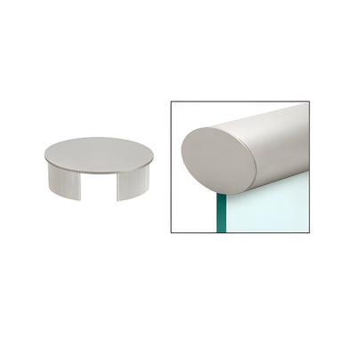 CRL Satin Anodized 4" x 2-1/2" Oval End Cap for Cap Railing