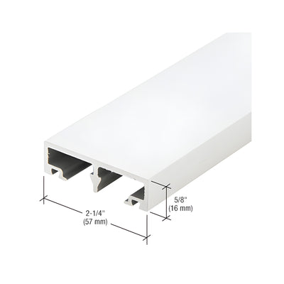 CRL-U.S. Aluminum White KYNAR® Paint Vertical Face Cap - 24'-2"