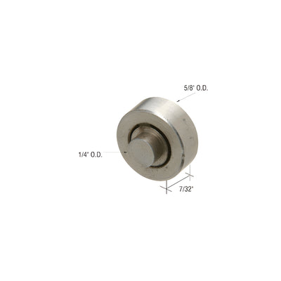 CRL 5/8" Steel Ball-Bearing Sliding Window Roller with Axle for Acorn Windows