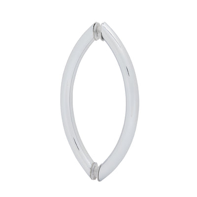 CRL Polished Chrome 8" Crescent Style Back-to-Back Pull Handles Without Metal Washers
